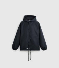 Hooded technical jacket